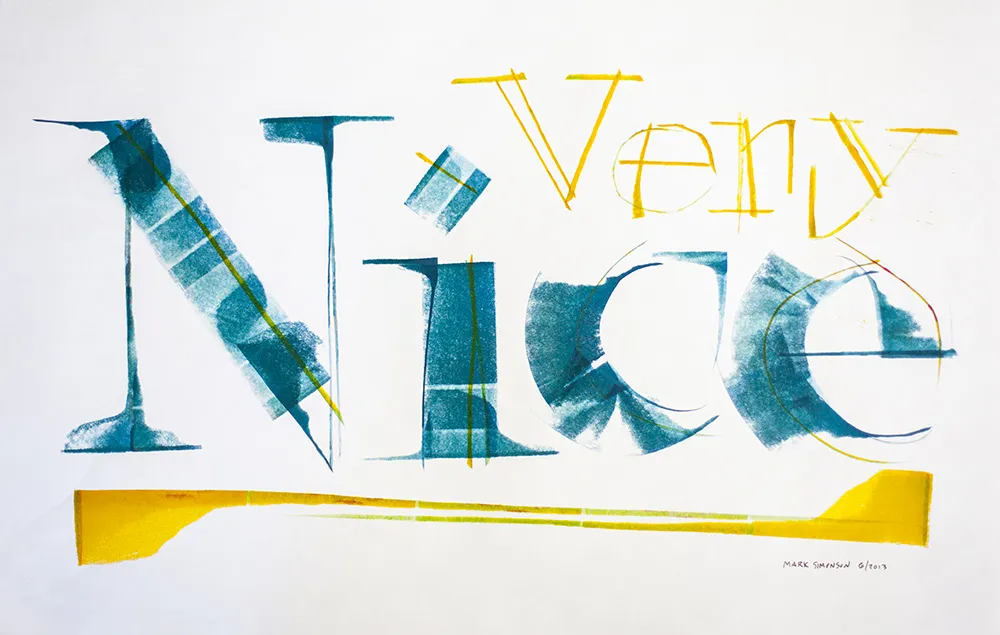 Roller calligraphy by Mark Simonson, 2013.