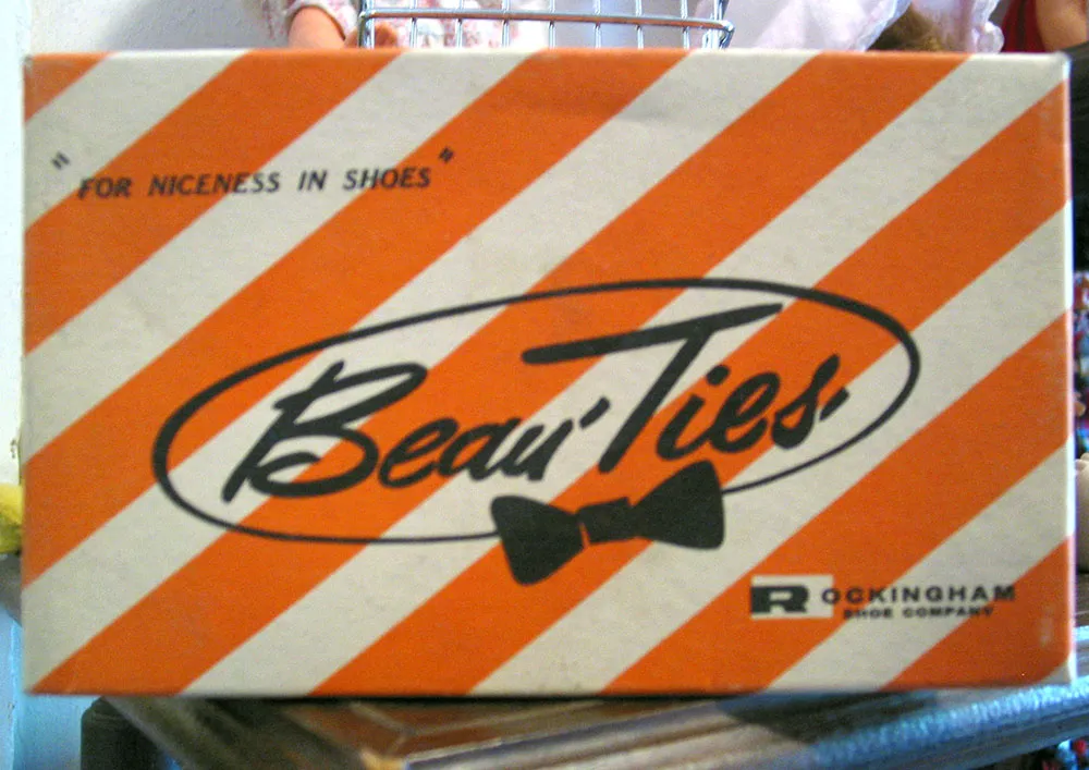 Shoe box labled Beau-Ties--&#x27;For Niceness in Shoes&#x27;